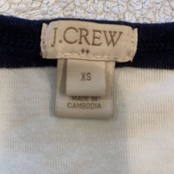 J. Crew Woman’s blue and off white striped tank top. New without tags. XS - Picture 4 of 4
